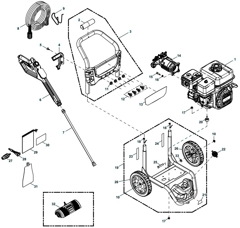 generac 0079000 Power Washer repair Parts